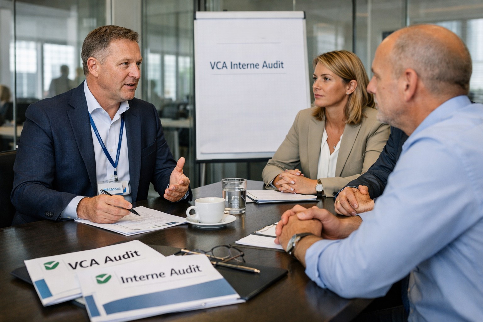 VCA interne audit bijeenkomst in kantoor